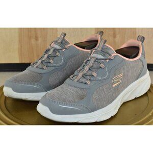Skechers Women's Sport Active D'lux Gray Peach Sneaker Shoes Size 8 104342